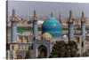 “Qom city Photos, Iran country” is a stunning print that captures the essence of Iranian architecture and culture. The artwork features the iconic turquoise dome adorned with intricate patterns, standing majestically against the expansive cityscape of Qom, Iran. Each minaret and mosaic tells a story of heritage, inviting viewers into a world where tradition meets modernity. 