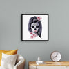 "Sugar skull with flowers"