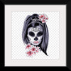 "Sugar skull with flowers"