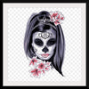 "Sugar skull with flowers"