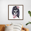 "Sugar skull with flowers"