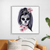 "Sugar skull with flowers"