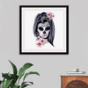 "Sugar skull with flowers"