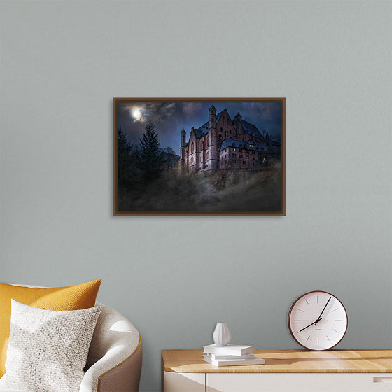 "Mystical Castle in Dark Forest"