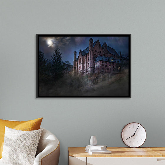 "Mystical Castle in Dark Forest"