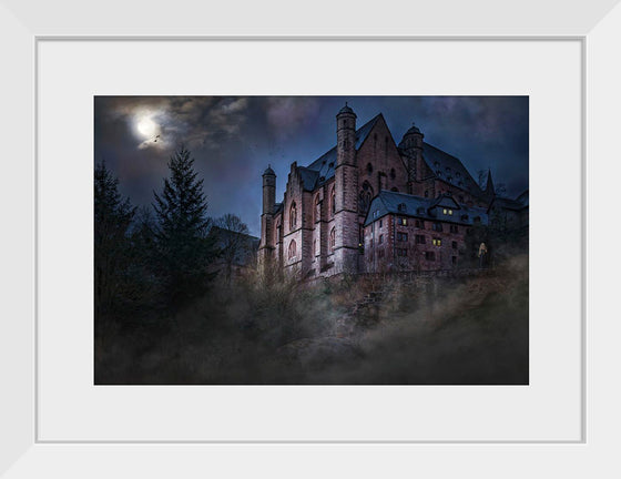 "Mystical Castle in Dark Forest"