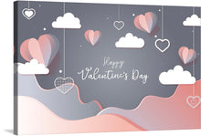  This Valentine’s Day artwork is a visual symphony of love and affection. The serene grey sky, adorned with whimsical hearts and soft pastel clouds, creates a dreamy ambiance that speaks to the tender emotions of the day. Each heart, meticulously crafted, tells a tale of romance that transcends words. 