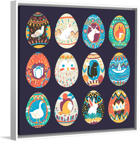 "Easter Festival Painted Eggs Collection"