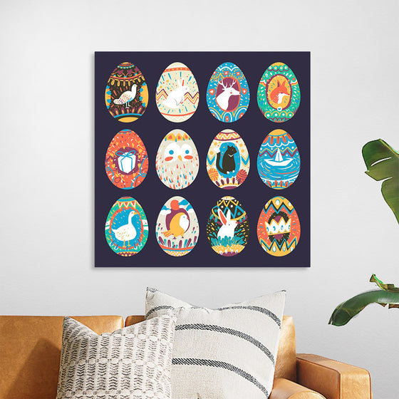 "Easter Festival Painted Eggs Collection"