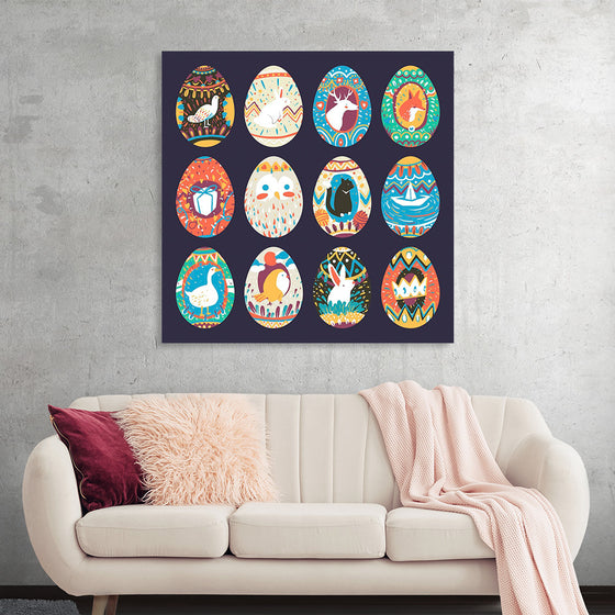 "Easter Festival Painted Eggs Collection"