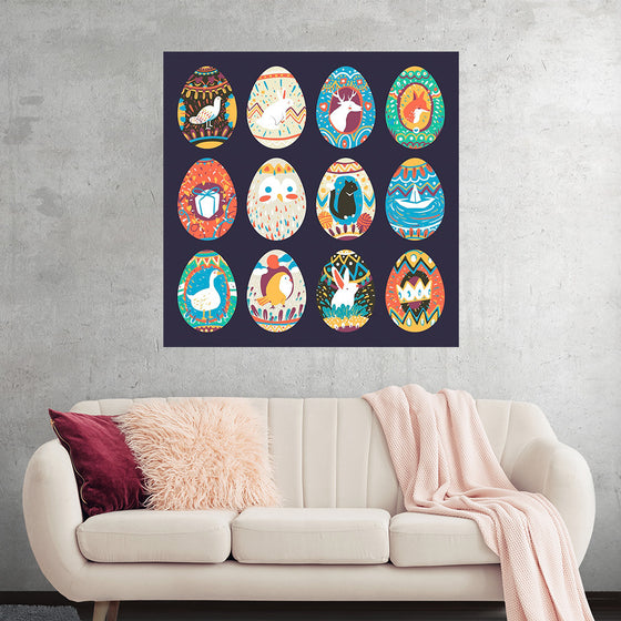 "Easter Festival Painted Eggs Collection"