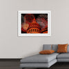 "Fireworks above courthouse building, USA"