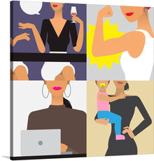  A visually stunning collage featuring women in various poses and expressions. This captivating image beautifully portrays the diversity and uniqueness of women. With its vibrant colors and dynamic composition, it would make an engaging and empowering print that celebrates the beauty and individuality of women.