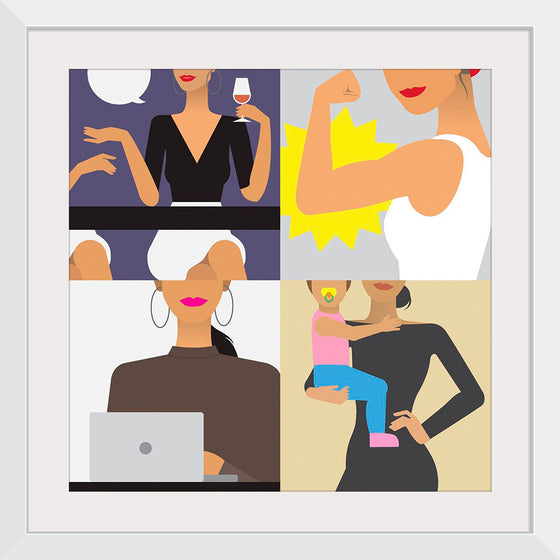 "Character Illustration of a Woman's Lifestyle"