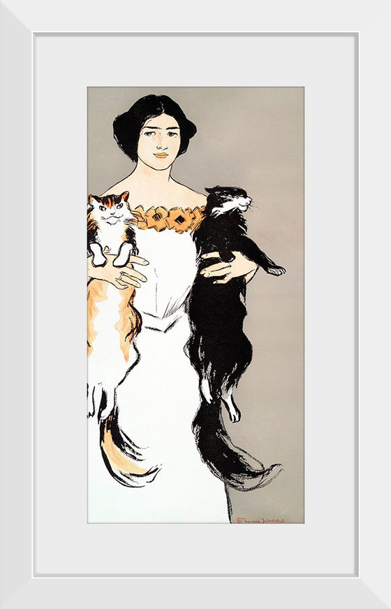 "Woman Holding Cats (1897)", Edward Penfield