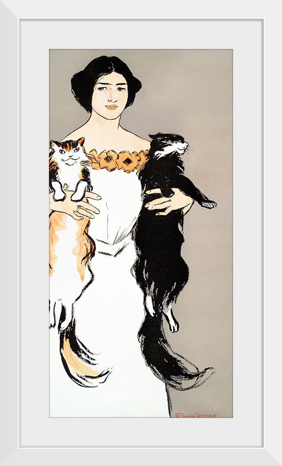 "Woman Holding Cats (1897)", Edward Penfield