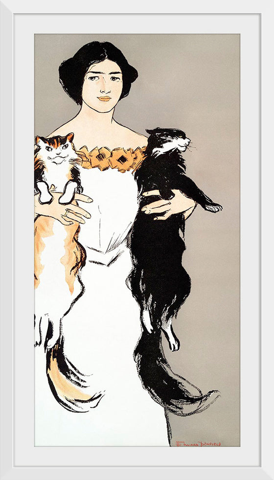 "Woman Holding Cats (1897)", Edward Penfield