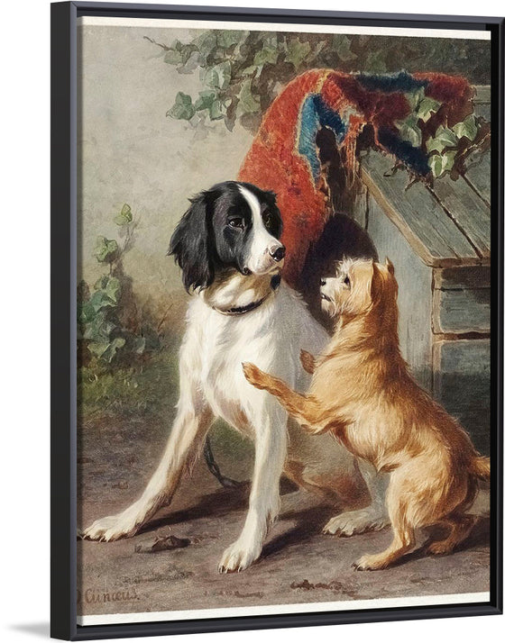 "Two Dogs by a Kennel", Conradijn Cunaeus