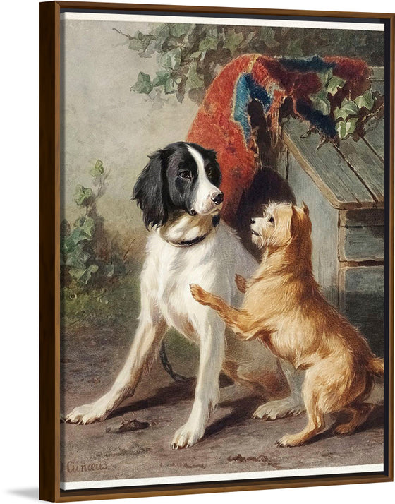 "Two Dogs by a Kennel", Conradijn Cunaeus