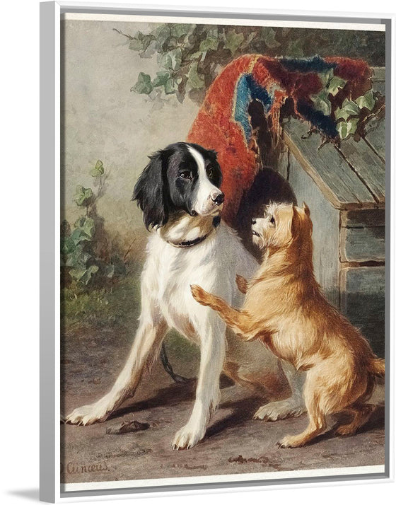 "Two Dogs by a Kennel", Conradijn Cunaeus