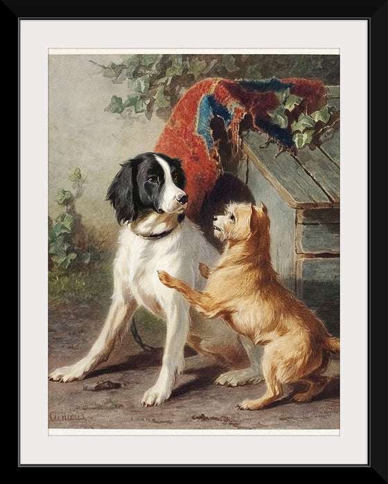 "Two Dogs by a Kennel", Conradijn Cunaeus