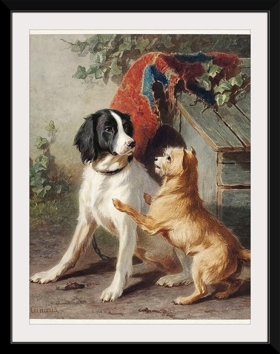 "Two Dogs by a Kennel", Conradijn Cunaeus