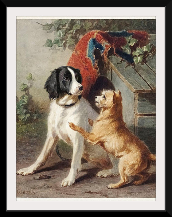 "Two Dogs by a Kennel", Conradijn Cunaeus