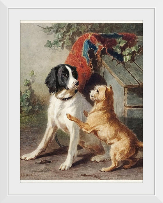 "Two Dogs by a Kennel", Conradijn Cunaeus