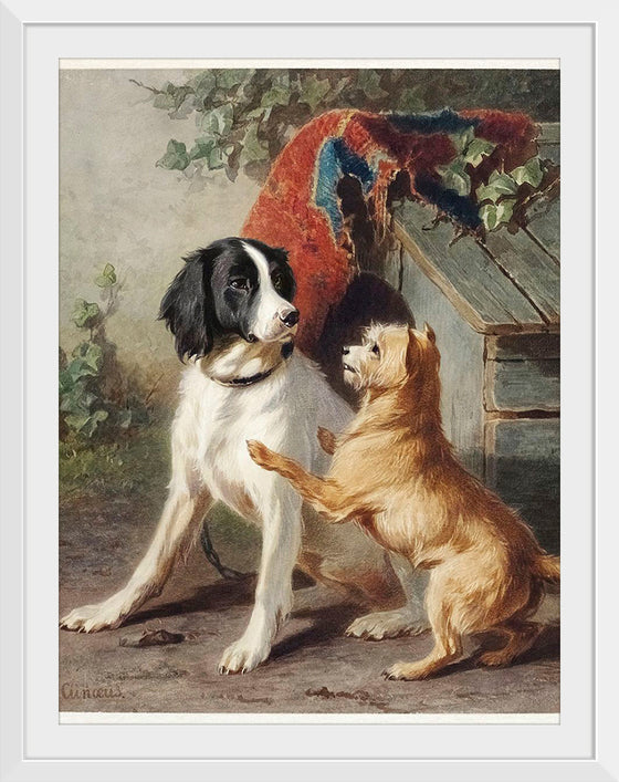 "Two Dogs by a Kennel", Conradijn Cunaeus