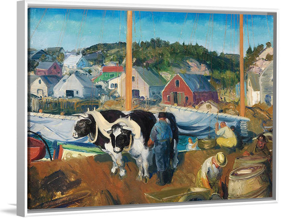 "Ox Team, Wharf at Matinicus",  George Wesley Bellows