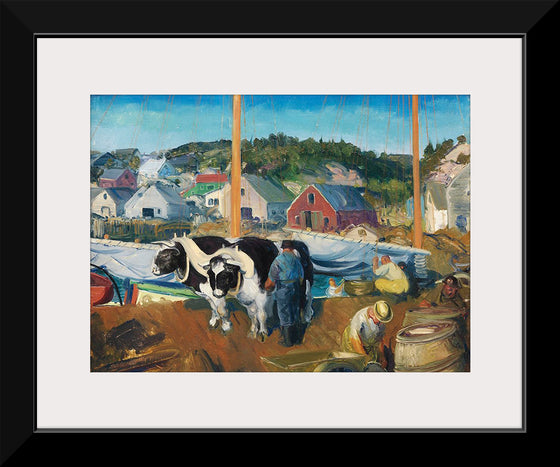 "Ox Team, Wharf at Matinicus",  George Wesley Bellows