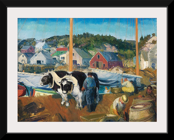 "Ox Team, Wharf at Matinicus",  George Wesley Bellows