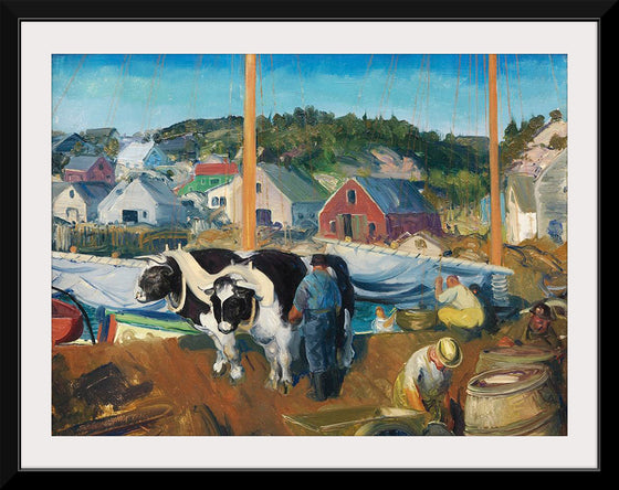 "Ox Team, Wharf at Matinicus",  George Wesley Bellows