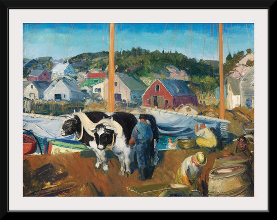 "Ox Team, Wharf at Matinicus",  George Wesley Bellows