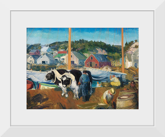 "Ox Team, Wharf at Matinicus",  George Wesley Bellows