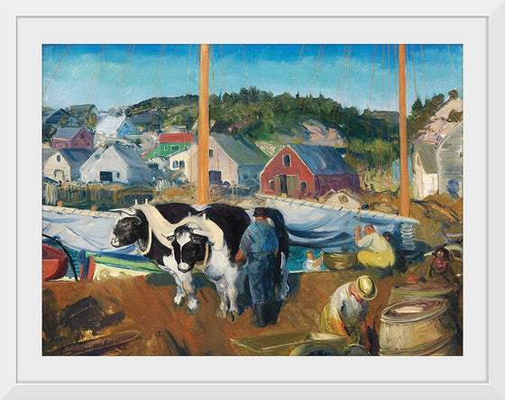 "Ox Team, Wharf at Matinicus",  George Wesley Bellows