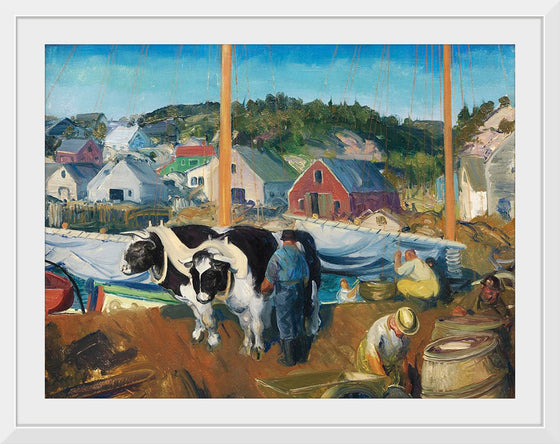 "Ox Team, Wharf at Matinicus",  George Wesley Bellows