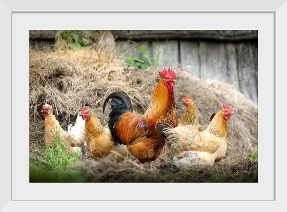 "Rooster and Chicks"