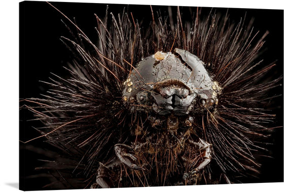 This fascinating photograph of a dried-up old Giant Leopard Moth caterpillar is a must-have for any fan of nature photography or entomology. The caterpillar is captured in perfect detail, from its furry body to its segmented abdomen.