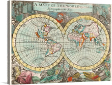  Step into the past and adorn your space with the historical splendor of "A Map of the World (1682)" by John Playford, now available as an exquisite print. John Playford, a 17th-century English cartographer, navigated the realms of both music and maps, leaving an enduring legacy through his intricate maps and influential contributions to the world of dance and music publishing during the Restoration period.
