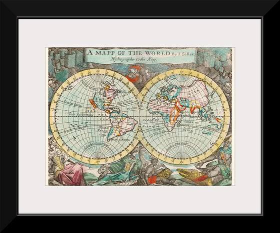 "A Map of the World (1682)", John Playford