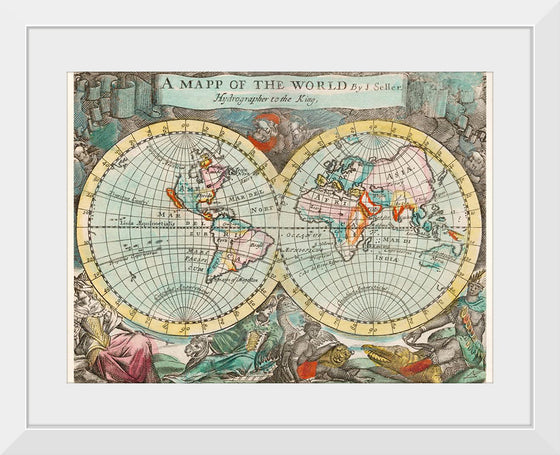 "A Map of the World (1682)", John Playford