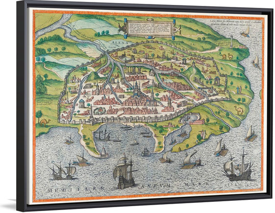 "Map of Alexandria (1575)", Georg Braun