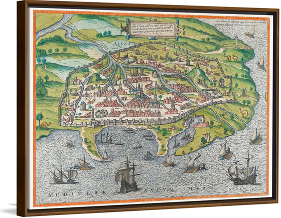 "Map of Alexandria (1575)", Georg Braun