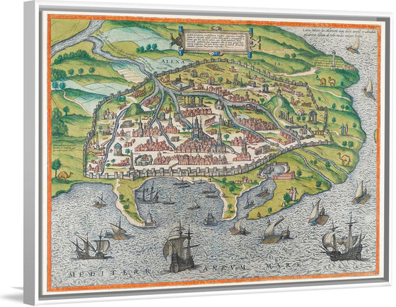 "Map of Alexandria (1575)", Georg Braun