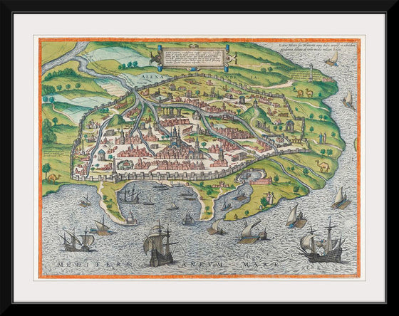 "Map of Alexandria (1575)", Georg Braun