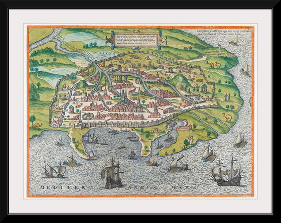 "Map of Alexandria (1575)", Georg Braun