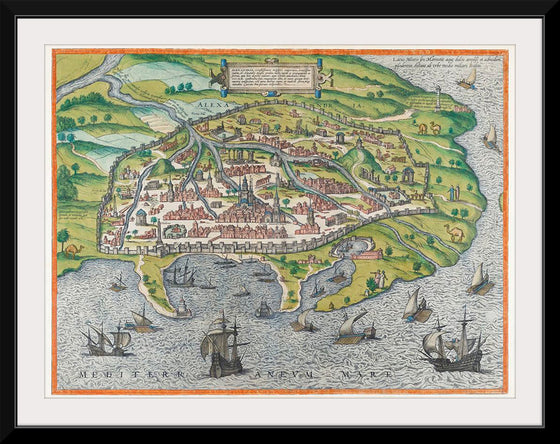 "Map of Alexandria (1575)", Georg Braun