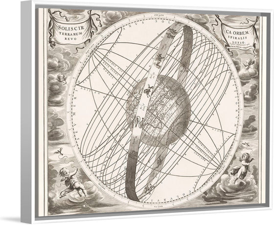 "Hemelkaart van de baan van de zon rond de aarde, volgens Ptolemaeus", Pieter Schenk