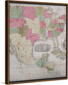 "1854 Map of USA Mexico", Case Tiffany & Co